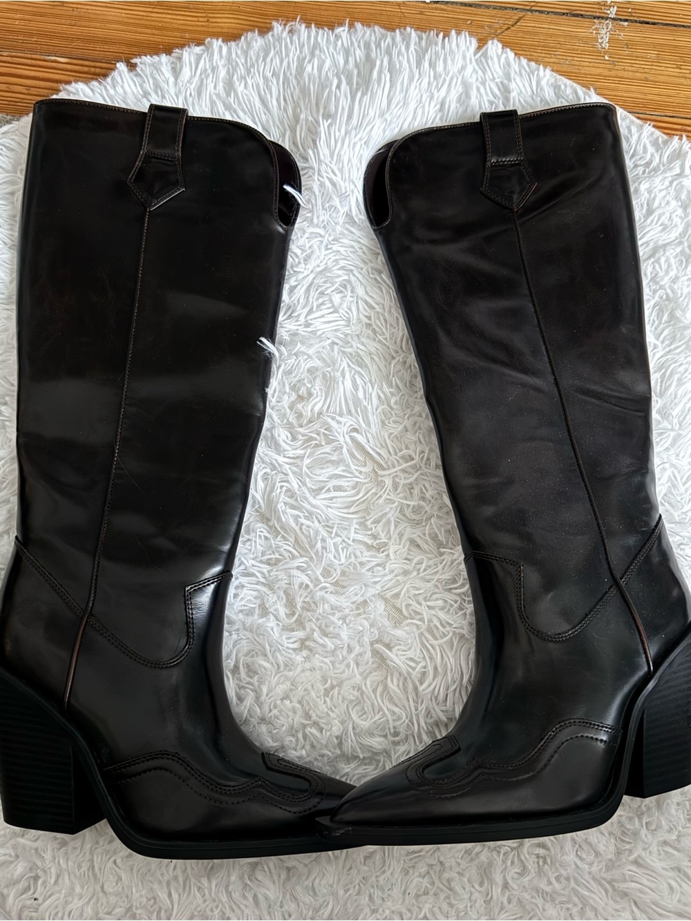 Abound Black Heeled Knee Boots